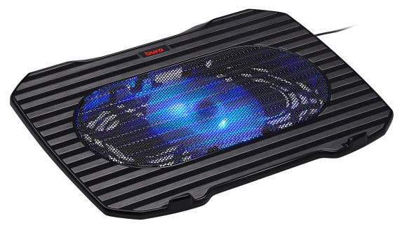 Подставка для ноутбука Buro BU-LCP156-B114 15.6" 357x265x33мм 1xUSB 1x 140ммFAN 345г металлическая сетка/пластик черный