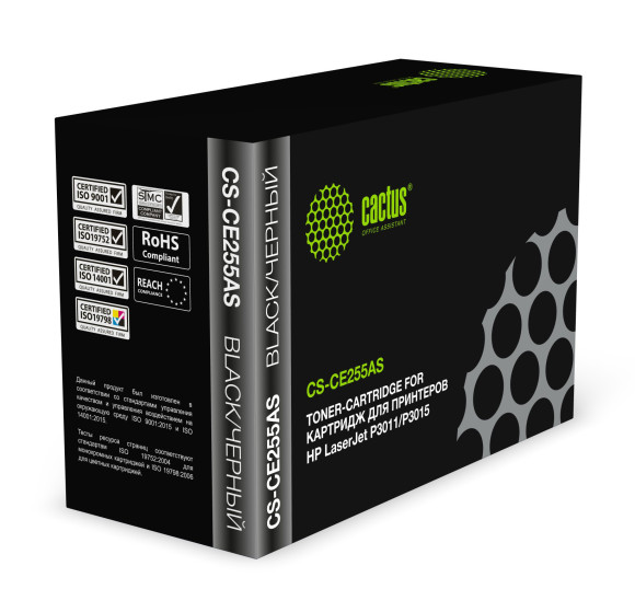 Картридж лазерный Cactus CS-CE255AS CE255A черный (6000стр.) для HP LJ P3011/P3015 Картридж лазерный Cactus CS-CE255AS CE255A черный (6000стр.) для HP LJ P3011/P3015