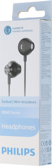 Наушники вкладыши Philips TAUE100BK/00 1.2м черный проводные в ушной раковине Наушники вкладыши Philips TAUE100BK/00 1.2м черный проводные в ушной раковине