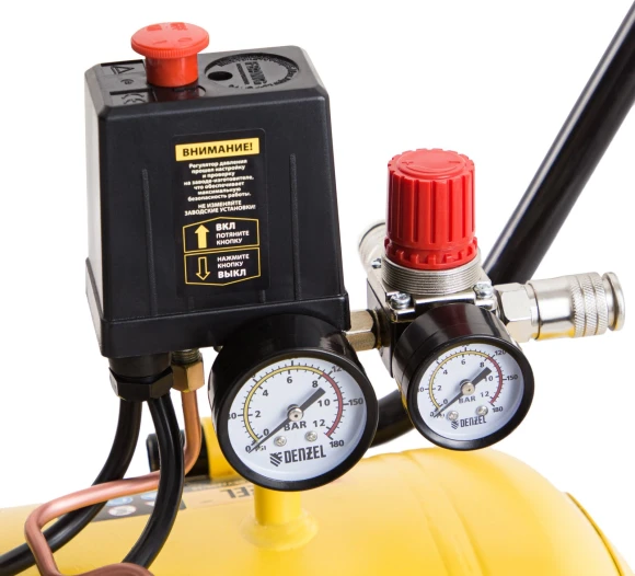 Компрессор поршневой Denzel DKV2200/50,Х-PRO масляный 400л/мин 50л 2200Вт желтый/черный