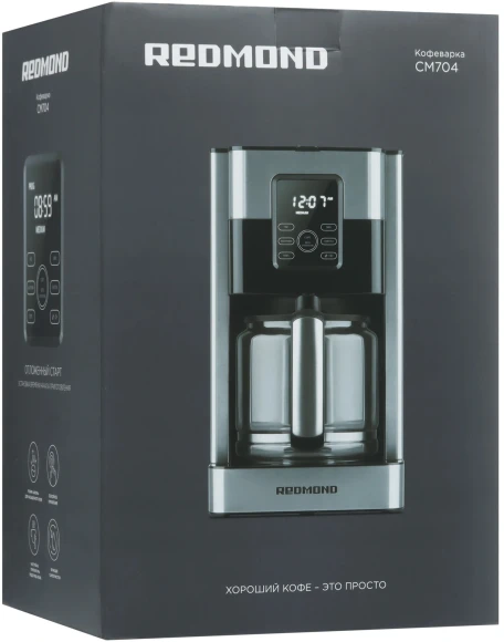 Кофеварка капельная Редмонд CM704 1000Вт черный Кофеварка капельная Редмонд CM704 1000Вт черный