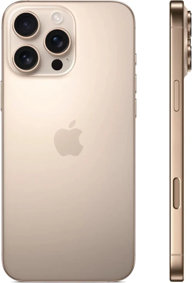 Смартфон Apple A3295 iPhone 16 Pro Max 1Tb бежевый титан моноблок 3G 4G 1Sim 6.9" 1320x2868 iOS 18 48Mpix 802.11 a/b/g/n/ac/ax/be NFC GPS Protect