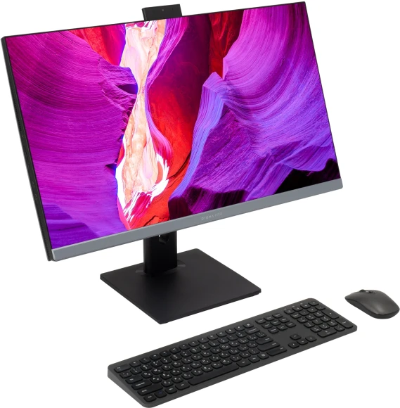 Моноблок Digma Pro Unity 27" Full HD i5 13500HX (2.5) 16Gb SSD512Gb UHDG 730 CR Windows 11 Pro GbitEth WiFi BT 90W клавиатура мышь Cam серый/черный 1920x1080