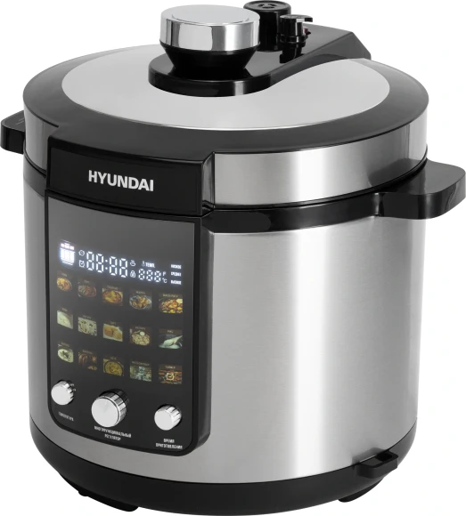 Мультиварка-скороварка Hyundai HYMC-2402 6л 1200Вт серебристый/черный Мультиварка-скороварка Hyundai HYMC-2402 6л 1200Вт серебристый/черный