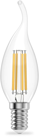 Лампа филам. Gauss Filament 12Вт цок.:E14 свеча 220B св.свеч.бел.нейт. (упак.:10шт) (42122) Лампа филам. Gauss Filament 12Вт цок.:E14 свеча 220B св.свеч.бел.нейт. (упак.:10шт) (42122)