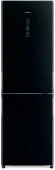 Холодильник Hitachi R-BG410PUC6X GBK 2-хкамерн. черный стекло инвертер