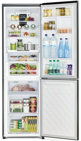 Холодильник Hitachi R-BG410PUC6X GBK 2-хкамерн. черный стекло инвертер