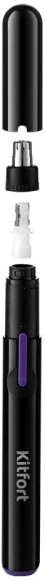 Триммер Kitfort KT-3104 черный 5Вт (насадок в компл:1шт) Триммер Kitfort KT-3104 черный 5Вт (насадок в компл:1шт)