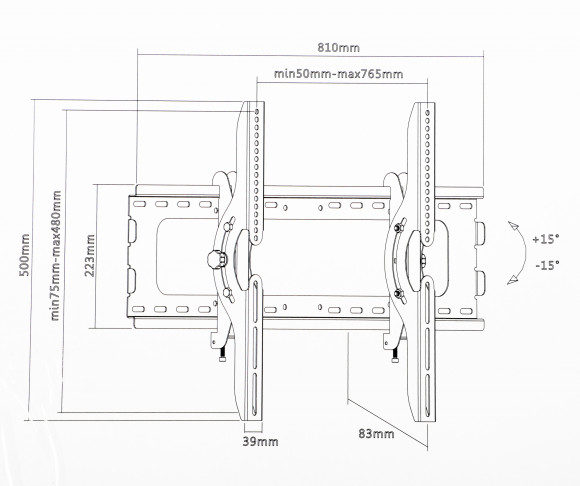 Кронштейн для телевизора Ultramounts UM843T черный 37"-75" макс.75кг настенный наклон Кронштейн для телевизора Ultramounts UM843T черный 37"-75" макс.75кг настенный наклон
