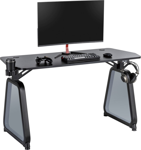 Стол игровой Cactus CS-GMD-BK-RGB столешница МДФ черный каркас черный 136x60x75см