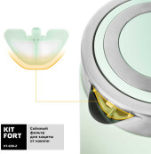 Чайник электрический Kitfort КТ-659-2 1.7л. 2200Вт зеленый корпус: металл/пластик Чайник электрический Kitfort КТ-659-2 1.7л. 2200Вт зеленый корпус: металл/пластик