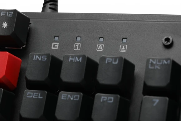 Клавиатура A4Tech S510R механическая черный USB for gamer LED (S510R USB FIRE BLACK/BLMS RED) кабель 1.8м