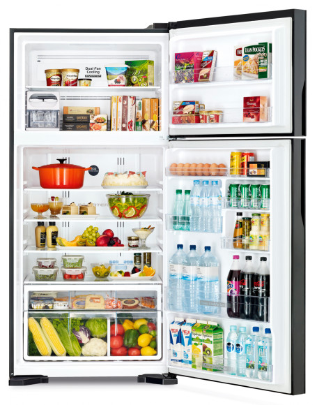 Холодильник Hitachi R-VG660PUC7-1 GGR 2-хкамерн. серый стекло инвертер