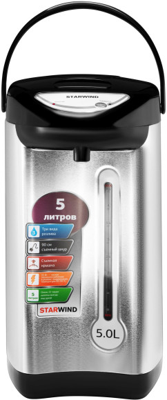 Термопот Starwind STP2850 5л. 750Вт серебристый/черный Термопот Starwind STP2850 5л. 750Вт серебристый/черный