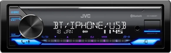 Автомагнитола JVC KD-X482BT 1DIN 4x50Вт v4.2 DSP 3 RDS