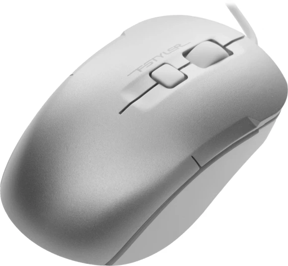 Мышь A4Tech Fstyler FM26 серебристый/белый оптическая 1600dpi USB для ноутбука 4but (FM26 USB (ICY WHITE)) Мышь A4Tech Fstyler FM26 серебристый/белый оптическая 1600dpi USB для ноутбука 4but (FM26 USB (ICY WHITE))