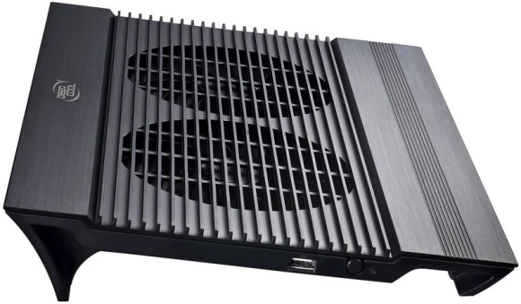 Подставка для ноутбука Deepcool N8 (DP-N24N-N8BK) 17" 380x278x55мм 25дБ 3xUSB 2x 140ммFAN 1244г алюминий черный Подставка для ноутбука Deepcool N8 (DP-N24N-N8BK) 17" 380x278x55мм 25дБ 3xUSB 2x 140ммFAN 1244г алюминий черный