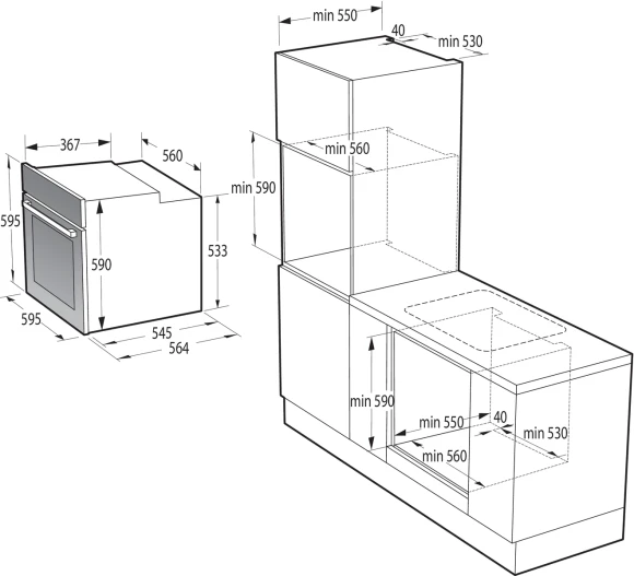 Духовой шкаф Электрический Gorenje BO6735E05B черный