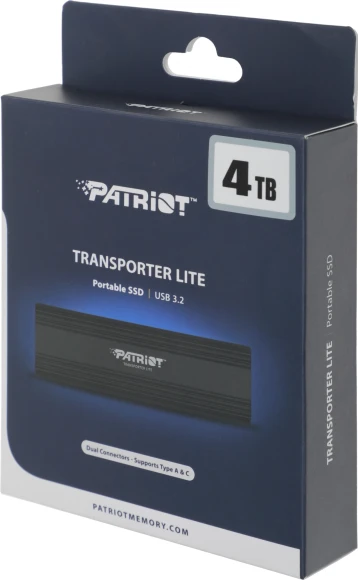 Накопитель SSD Patriot USB-C 4TB PTPL4TBPECB Lite Transporter черный