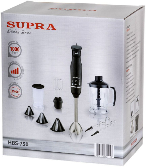 Блендер погружной Supra HBS-750 1000Вт черный
