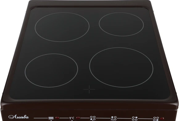 Плита Электрическая Лысьва EF4004MK00 коричневый стеклокерамика (без крышки)