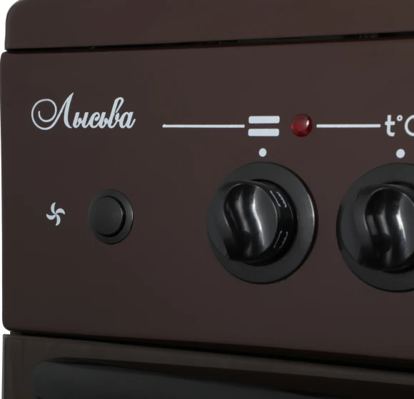 Плита Электрическая Лысьва EF4004MK00 коричневый стеклокерамика (без крышки)