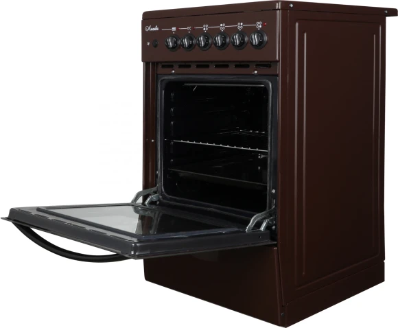 Плита Электрическая Лысьва EF4004MK00 коричневый стеклокерамика (без крышки)