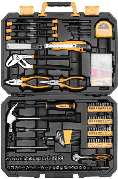 Набор инструментов Deko DKMT196 196 предметов (жесткий кейс)