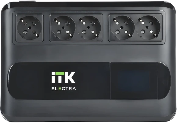 Источник бесперебойного питания ITK Electra ELT5-800VA-1-001 480Вт 800ВА черный