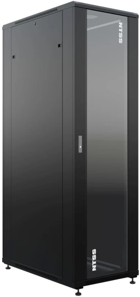 Шкаф серверный NTSS Премиум (NTSS-R42U80100GS-BL) напольный 42U 800x1000мм пер.дв.стекл металл 900кг черный 910мм 160кг 1987мм IP20 сталь Шкаф серверный NTSS Премиум (NTSS-R42U80100GS-BL) напольный 42U 800x1000мм пер.дв.стекл металл 900кг черный 910мм 160кг 1987мм IP20 сталь