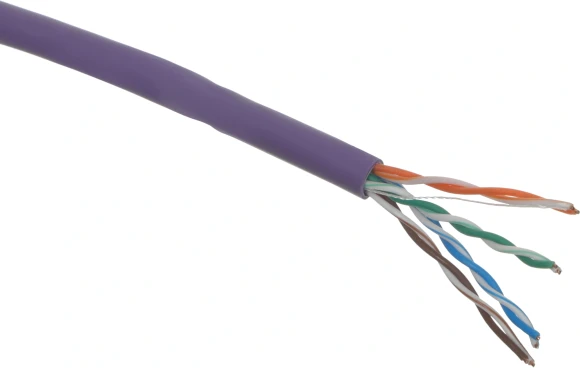 Кабель информационный ITK LC1-C5E04-126 кат.5E UTP 4 пары 24AWG LSZH внутренний 305м фиолетовый