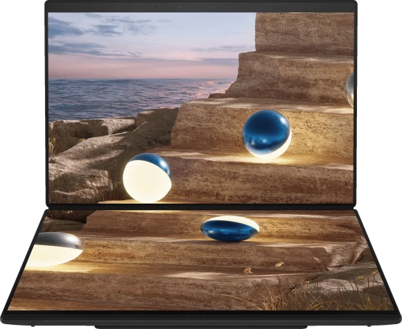 Ноутбук Asus ZenBook Duo UX8407AA-SN426X Core Ultra X7 358H 32Gb SSD1Tb Intel Arc B390 14" OLED Touch 3K (2880x1800) Windows 11 Pro grey WiFi BT Cam (90NB16V1-M00P90)