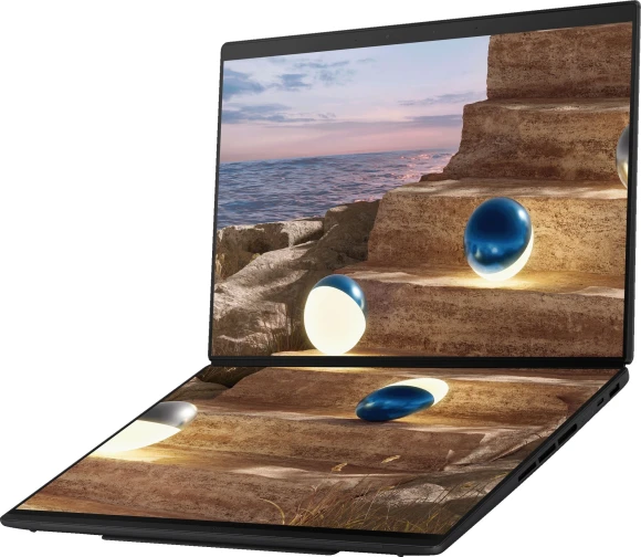 Ноутбук Asus ZenBook Duo UX8407AA-SN426X Core Ultra X7 358H 32Gb SSD1Tb Intel Arc B390 14" OLED Touch 3K (2880x1800) Windows 11 Pro grey WiFi BT Cam (90NB16V1-M00P90)
