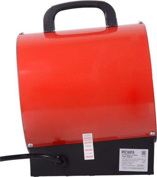 Тепловая пушка электрическая Ресанта ТЭП-3000К 3000Вт красный