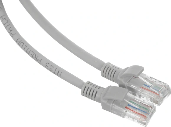 Патч-корд NTSS NTSS-PC-UTP-RJ45-5e-3.0-LSZH-GY UTP RJ-45 вил.-вилка RJ-45 кат.5E 3м серый LSZH 26AWG