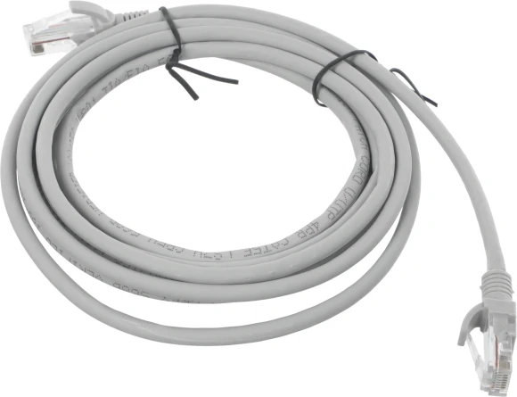 Патч-корд NTSS NTSS-PC-UTP-RJ45-5e-3.0-LSZH-GY UTP RJ-45 вил.-вилка RJ-45 кат.5E 3м серый LSZH 26AWG