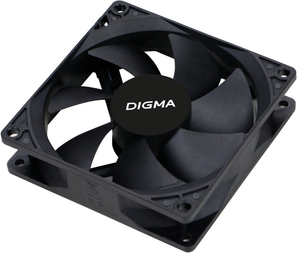 Вентилятор для корпуса Digma DFAN-90 90х90x25 черный 3-pin 4-pin (Molex) 23дБ Ret Вентилятор для корпуса Digma DFAN-90 90х90x25 черный 3-pin 4-pin (Molex) 23дБ Ret