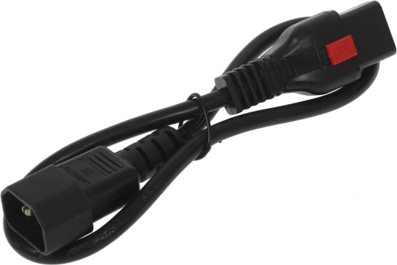Шнур питания Lanmaster LAN-PP13L/14-0.5-BK C13-С14 проводник.:3x0.75мм2 0.5м 220В черный
