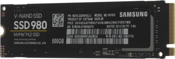 Накопитель SSD Samsung PCIe 3.0 x4 500GB MZ-V8V500BW 980 M.2 2280