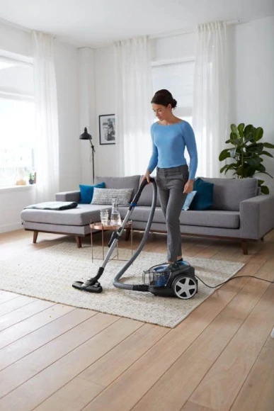 Пылесос Philips 3000 Series FC9331/09 900Вт черный/синий