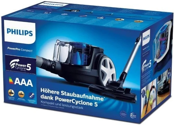 Пылесос Philips 3000 Series FC9331/09 900Вт черный/синий