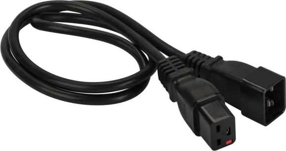 Шнур питания Lanmaster LAN-PP19L/20-0.5-BK C19-Schuko проводник.:3x1.5мм2 0.5м 220В 16А (упак.:1шт) черный