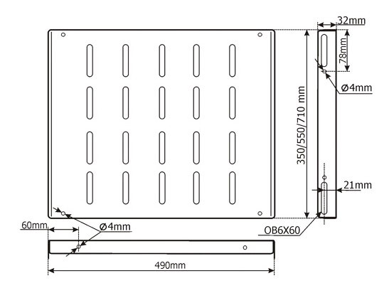 Полка стационарная Lanmaster TWT-RACK2-S4-6/80 1U нагр.:80кг. 19" 350мм серый (упак.:1шт)