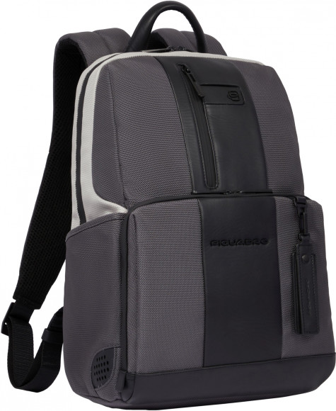 Рюкзак Piquadro Brief2 Special CA3214BR2S/GRN серый/черный нейлон/натур.кожа Рюкзак Piquadro Brief2 Special CA3214BR2S/GRN серый/черный нейлон/натур.кожа