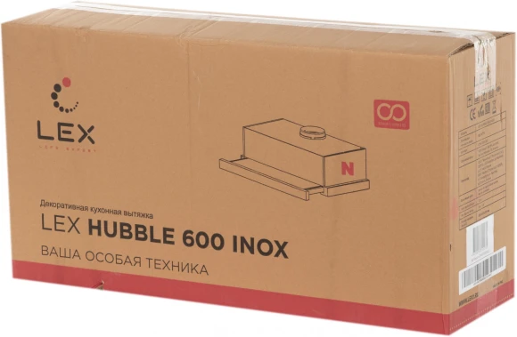 Вытяжка встраиваемая Lex Hubble 600 нержавеющая сталь управление: кнопочное (1 мотор) Вытяжка встраиваемая Lex Hubble 600 нержавеющая сталь управление: кнопочное (1 мотор)