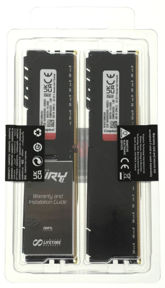 Память DDR4 2x32Gb 3200MHz Kingston KF432C16BBK2/64 Fury Beast Black RTL Gaming PC4-25600 CL16 DIMM 288-pin 1.35В dual rank с радиатором Ret