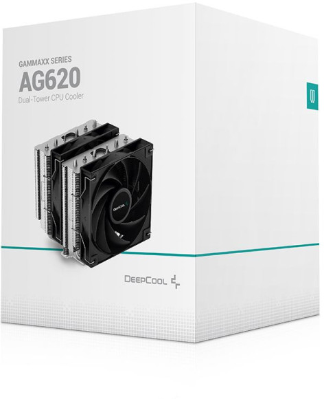 Устройство охлаждения(кулер) Deepcool AG620 Soc-AM5/AM4/1200/1700/1851 черный 4-pin 15-29dB Al+Cu 260W 1300gr Ret (R-AG620-BKNNMN-G-1) Устройство охлаждения(кулер) Deepcool AG620 Soc-AM5/AM4/1200/1700/1851 черный 4-pin 15-29dB Al+Cu 260W 1300gr Ret (R-AG620-BKNNMN-G-1)