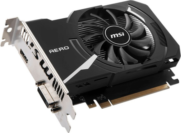 Видеокарта MSI PCI-E 3.0 GT 1030 AERO ITX 4GD4 OC NVIDIA GeForce GT 1030 4Gb 64bit DDR4 2100/2100 HDMIx1 HDCP Ret