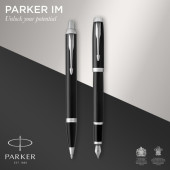 Набор ручек Parker IM Core FK221 (2093215) Black CT сталь нержавеющая подар.кор. ручка перьевая, ручка шариковая