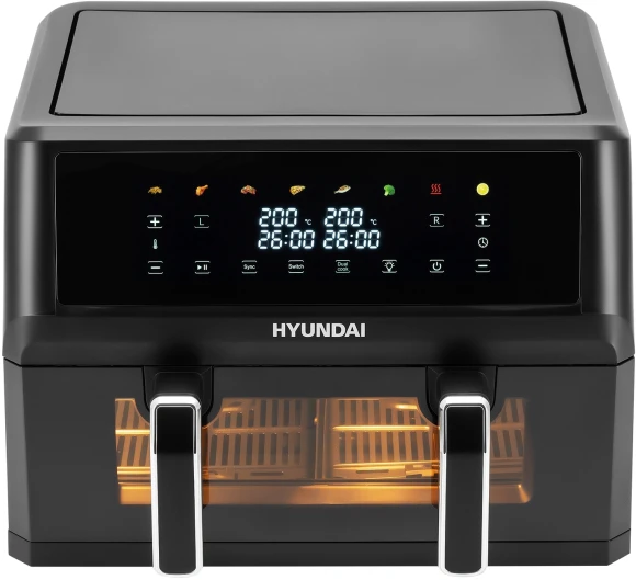 Аэрогриль Hyundai HYF-9089 2400Вт черный Аэрогриль Hyundai HYF-9089 2400Вт черный